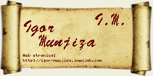 Igor Munjiza vizit kartica